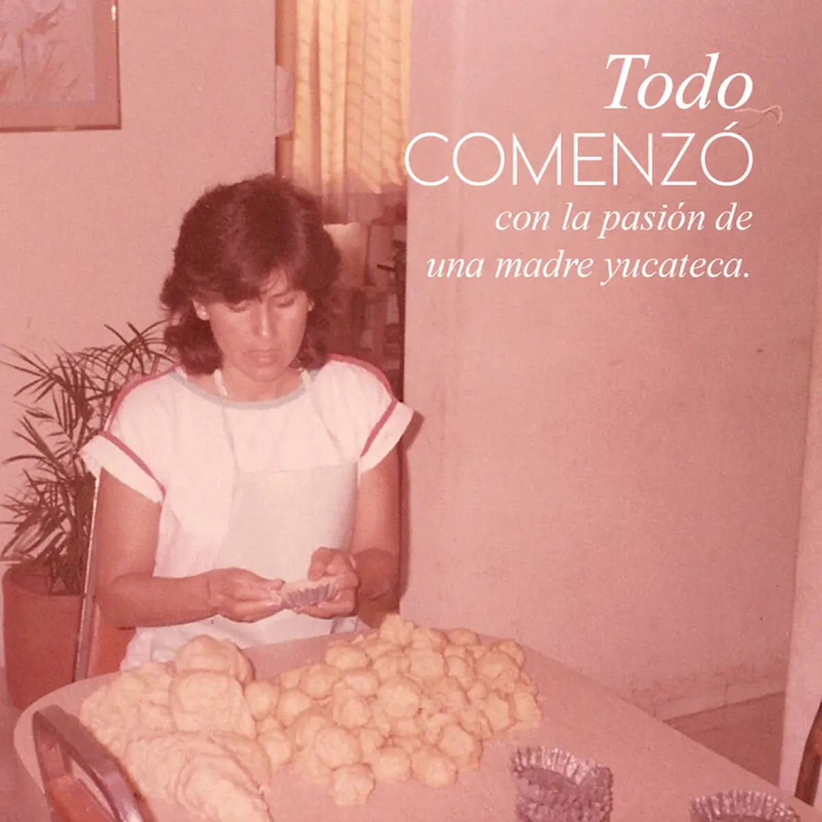 Tere Cazola, founder of the pastry brand, standing in her production facility