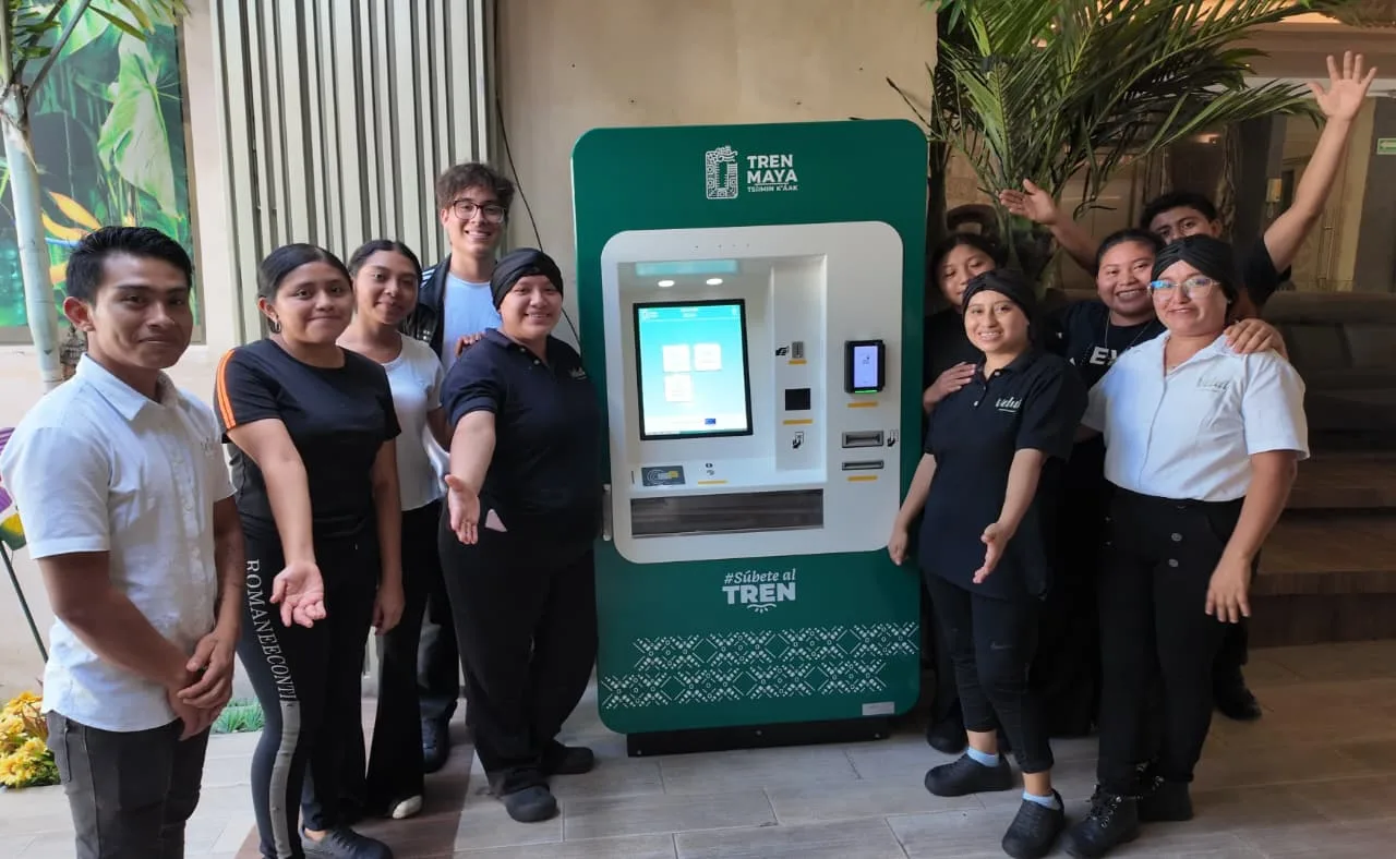 The new Tren Maya ticket module at Hotel & Suites Country in Valladolid, Yucatan