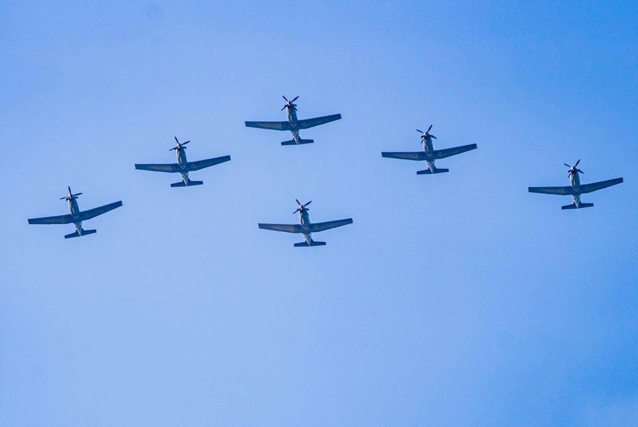 Aerial display over Tulum during the Air Show 2026 event