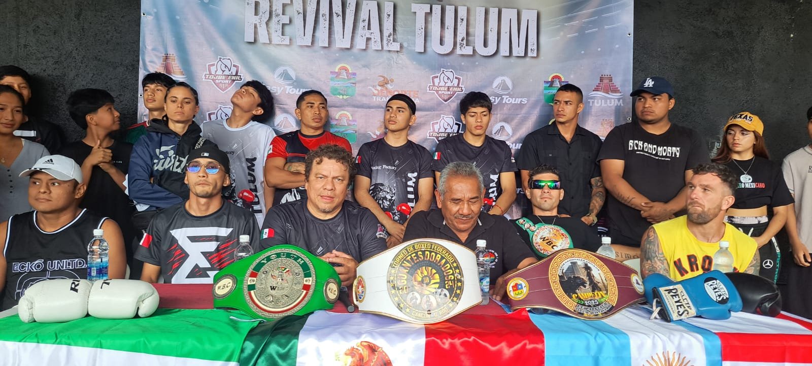 Promotional image for the international boxing event in Tulum, Quintana Roo