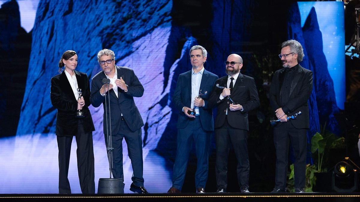 The 2026 Platino Awards ceremony with winners on stage