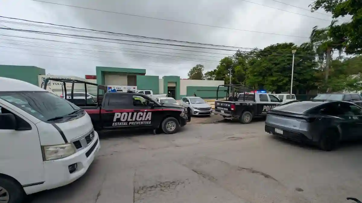 police vehicles outside the tulum station