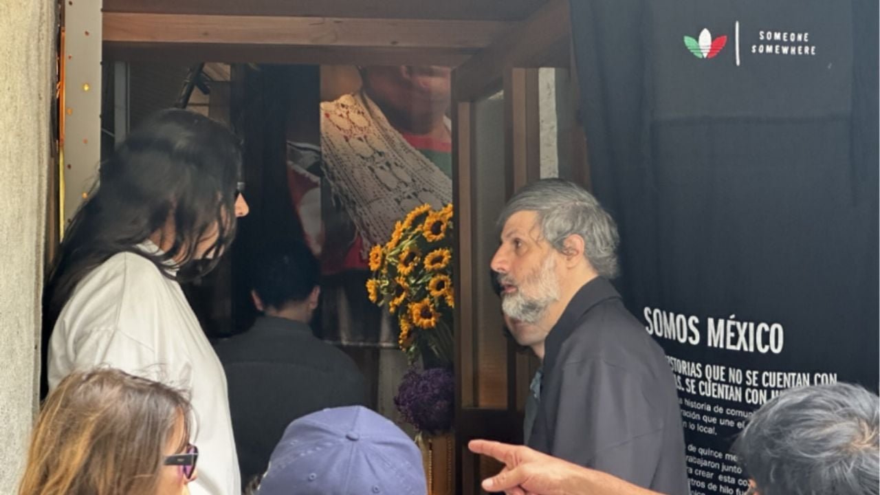 Adidas Mexico jersey with hand-embroidered details displayed at launch event
