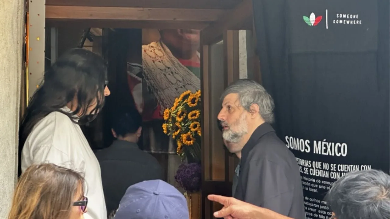 Adidas Mexico jersey with hand-embroidered details displayed at launch event