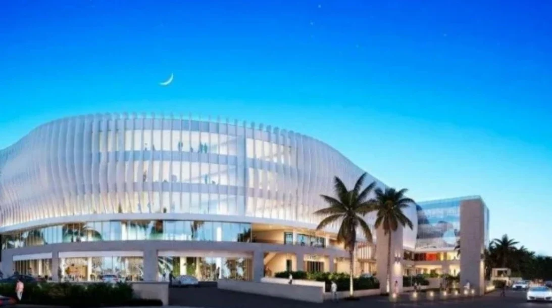Aerial view of Cancun's planned financial and technology district