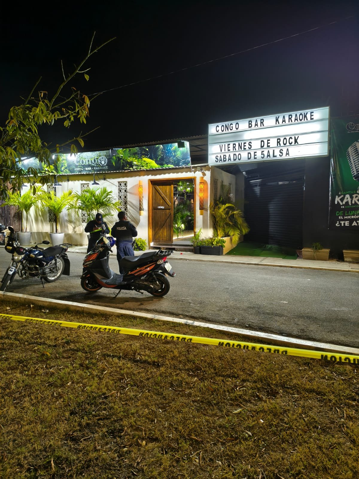 Exterior of Congo bar in Playa del Carmen where a man was shot in the ankle