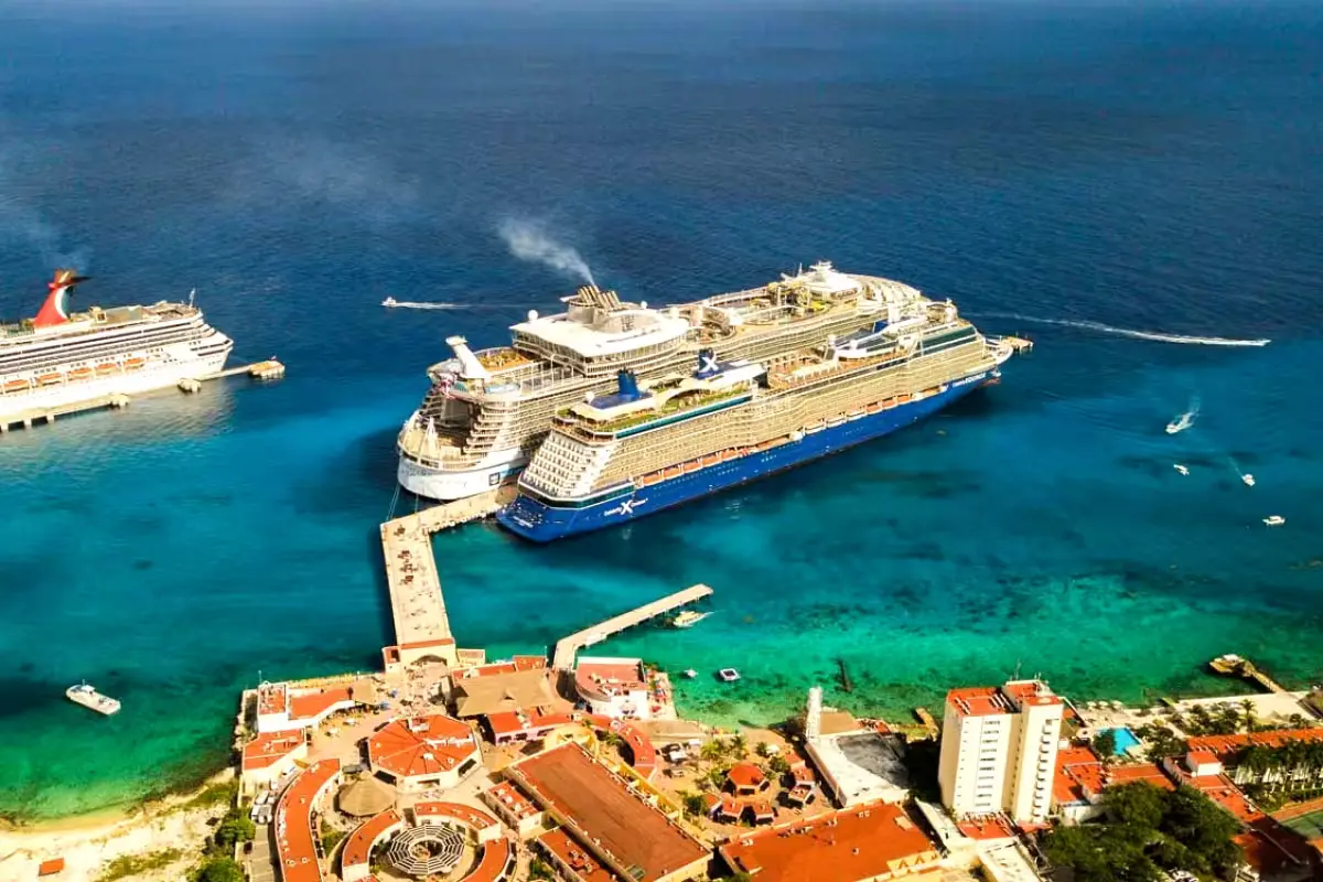 Conceptual image of the proposed fourth cruise pier in Cozumel, Quintana Roo