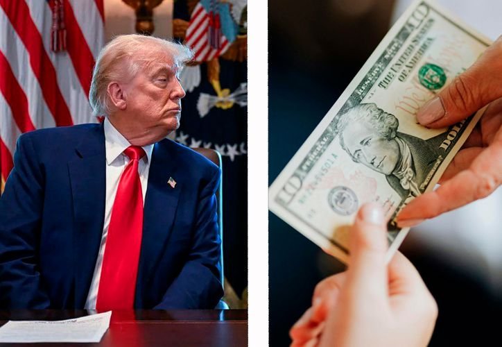 President Donald Trump signs an executive order at the White House