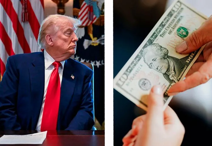 President Donald Trump signs an executive order at the White House
