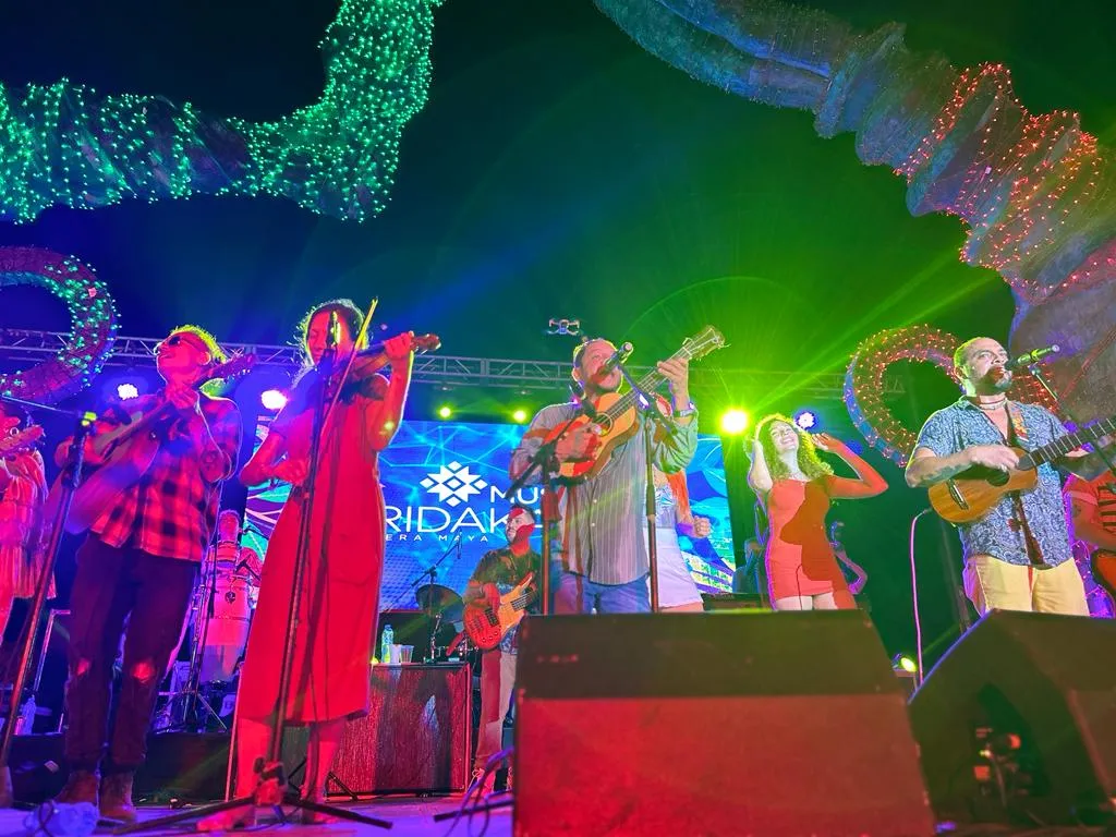 Musicians performing at Ecos de La Bamba concert series in Playa del Carmen