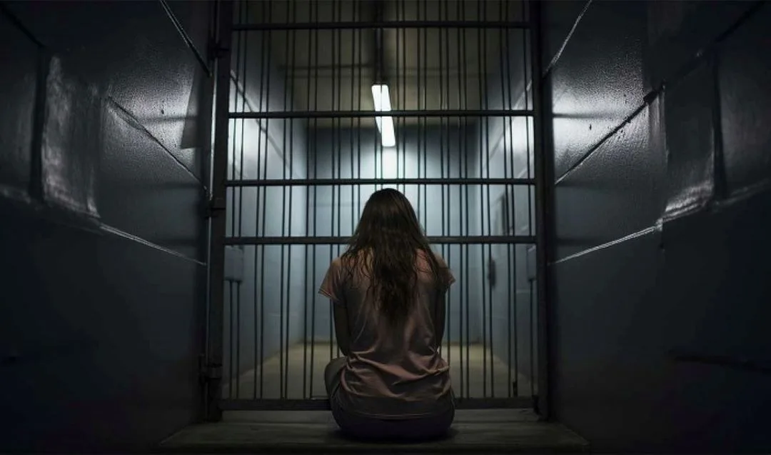 A view inside a women's section of a prison in Quintana Roo, showing cramped conditions