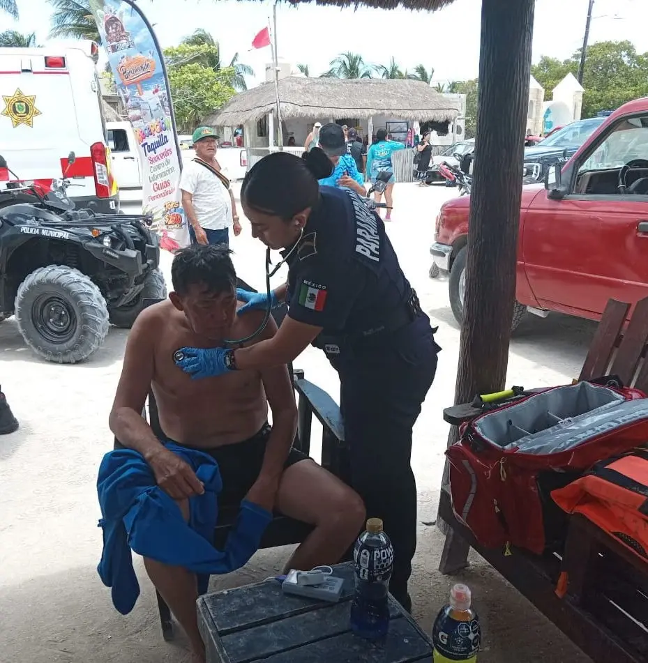 Two fishermen rescued after their boat sank during a storm off the coast of Yucatan, Mexico.