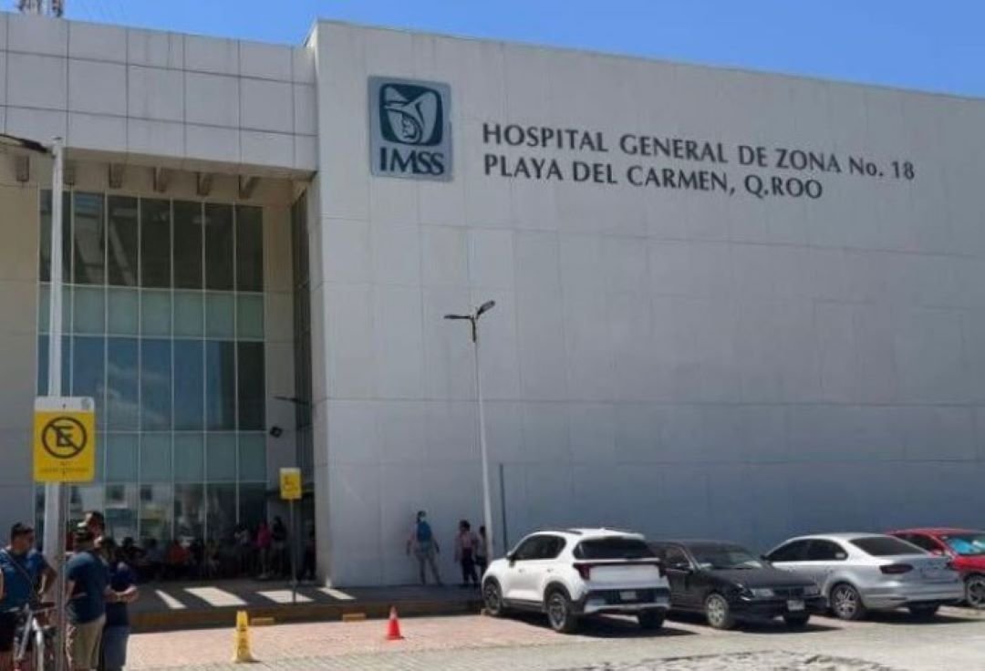 Exterior of IMSS 18 hospital in Playa del Carmen, Quintana Roo