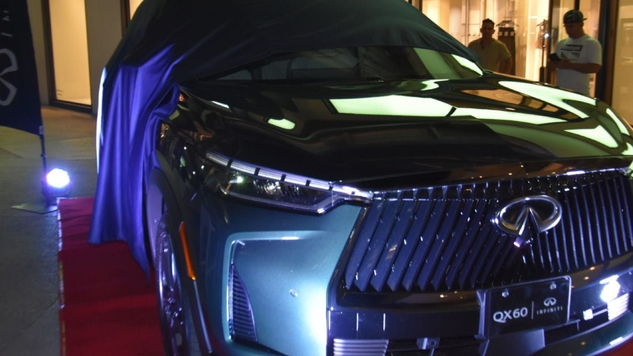 The new Infiniti QX60 luxury SUV displayed at an exclusive launch event in Marina Puerto Cancun, Cancun.