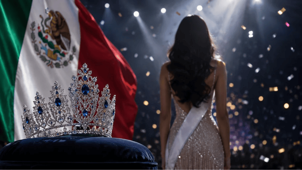 Contestants in black evening gowns at the Miss Universe Mexico 2026 presentation gala