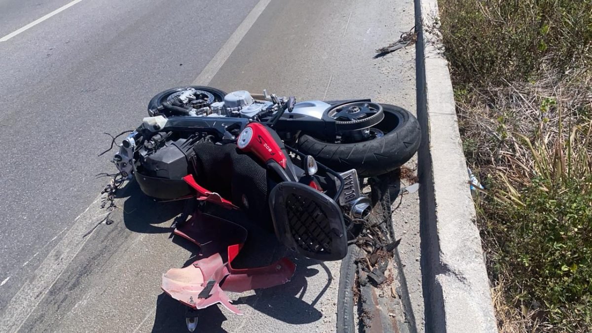 Police tape cordoning off a section of Highway 307 near Playa del Carmen after a fatal hit-and-run