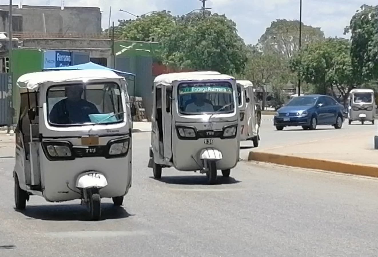 A mototaxi vehicle on a street in Playa del Carmen, Quintana Roo
