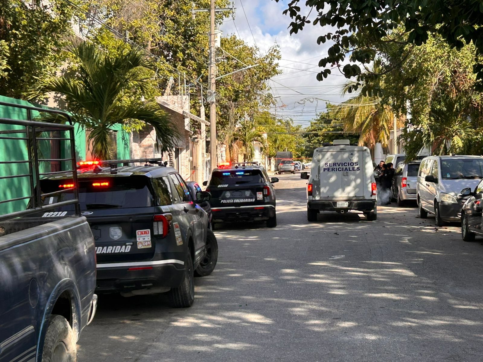 Exterior of a rooming house in Playa del Carmen's Ejido neighborhood where a woman was found dead after a party