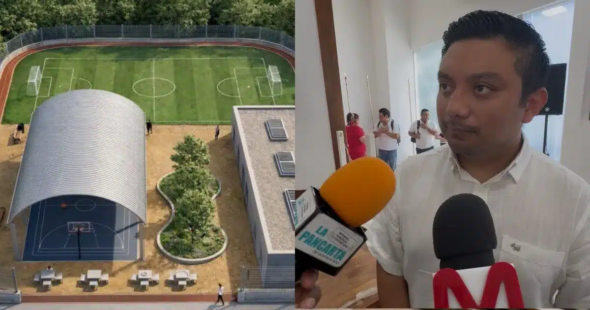 Rendering or photo of the planned sports complex in Playa del Carmen under the Mexico Imparable program
