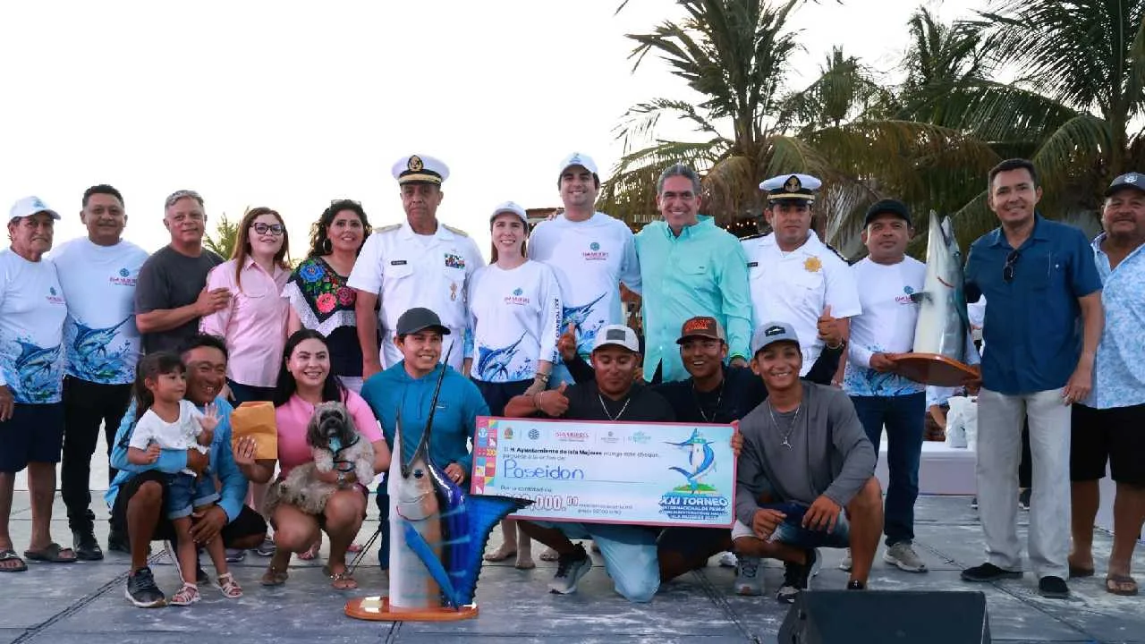 The Poseidon boat from Puerto Aventuras, winner of the XXI International Fishing Tournament in Isla Mujeres
