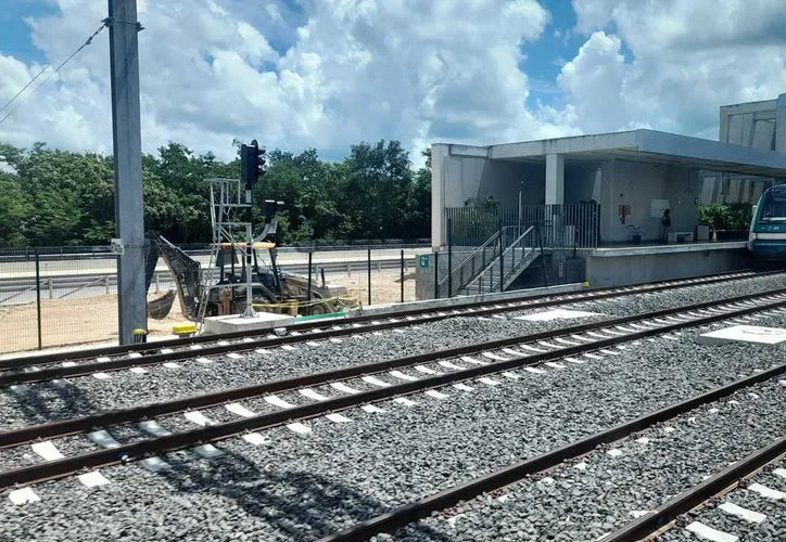 Aerial view of Tren Maya construction in Quintana Roo