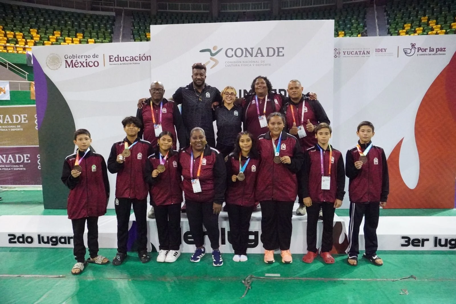 Quintana Roo judo athletes with medals at CONADE 2026 National Olympiad