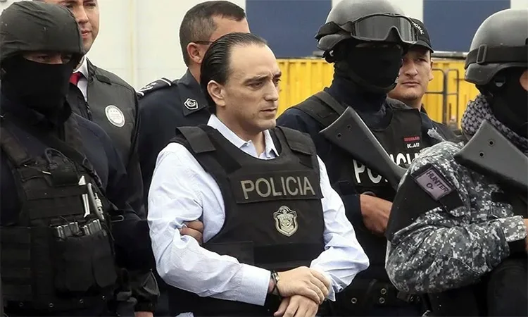 Roberto Borge, former governor of Quintana Roo, during a court appearance