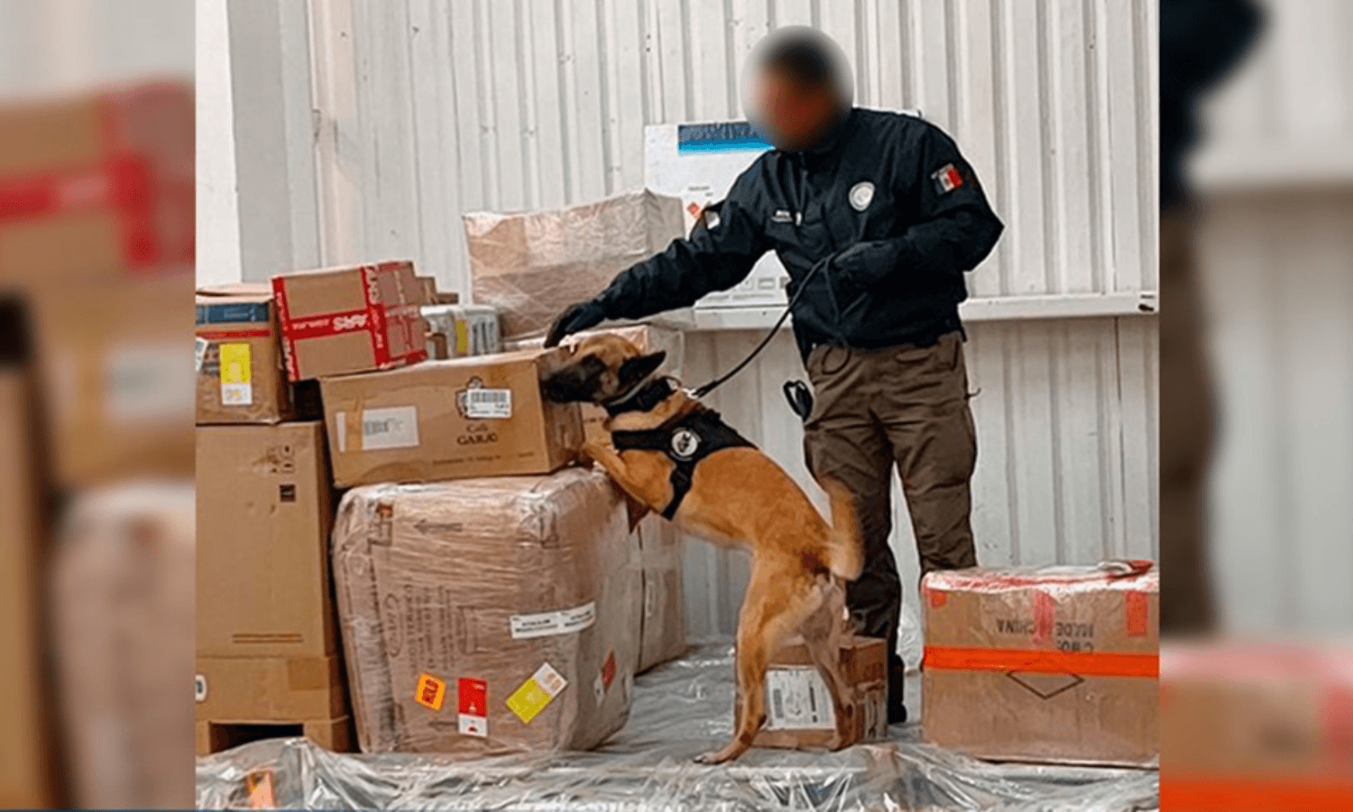 Packages of methamphetamine seized at a courier company in Merida, Yucatan