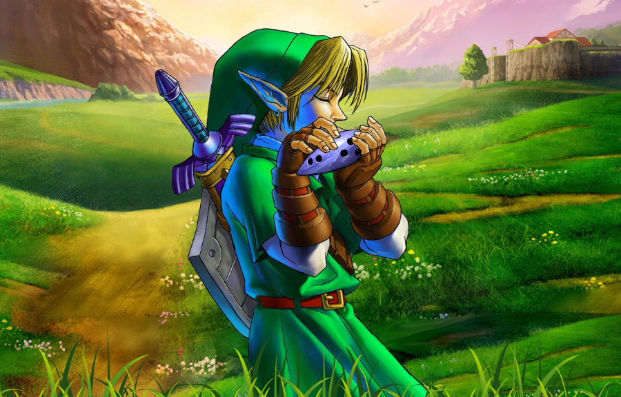 Orchestra performing music from The Legend of Zelda: Ocarina of Time on stage at Teatro de Cancun