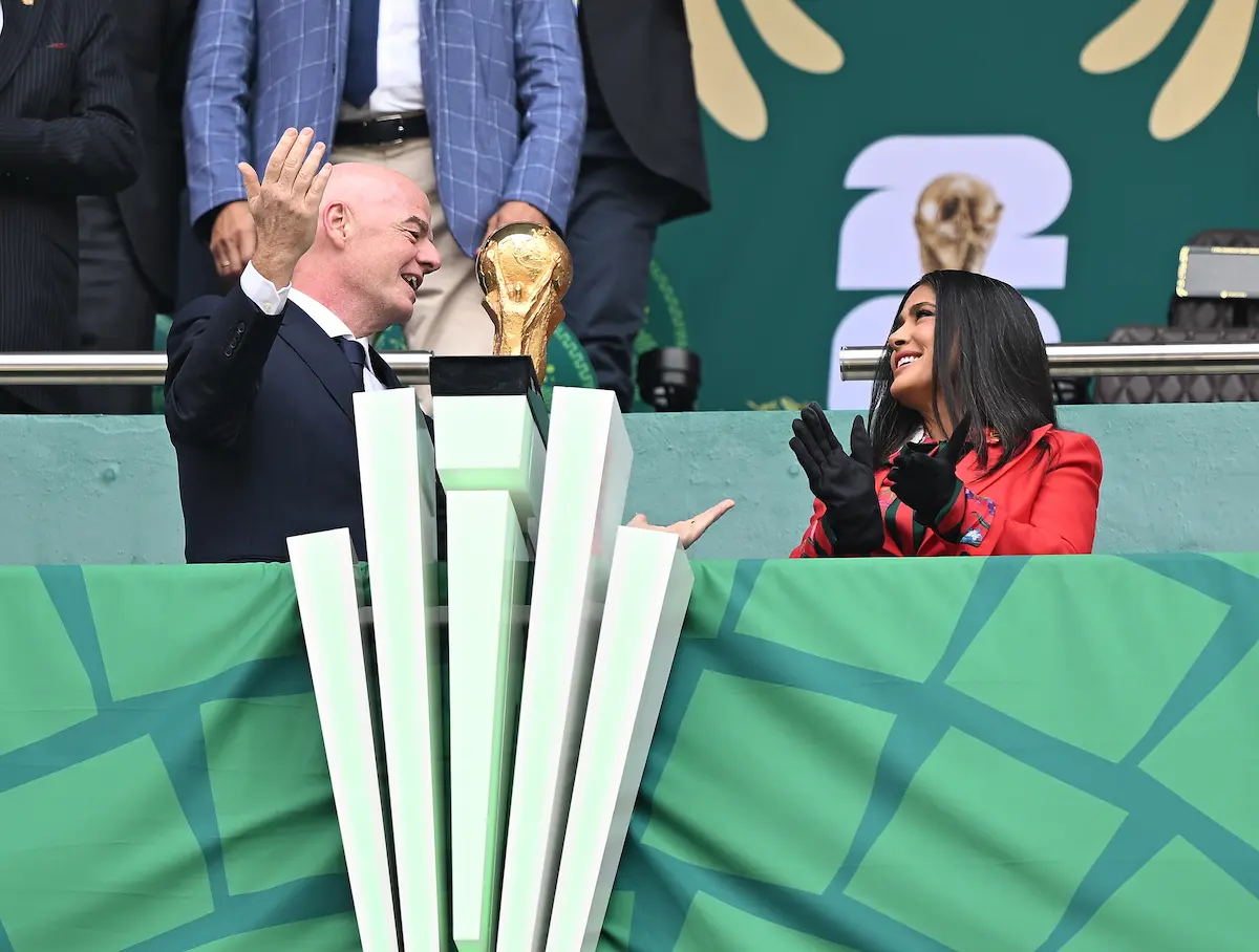 Aerial view of the 2026 FIFA World Cup opening ceremony at Estadio Ciudad de Mexico with fireworks and a packed stadium