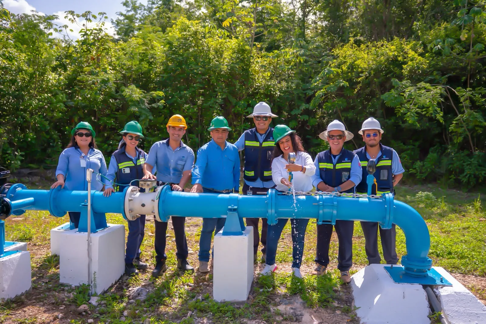 Playa del Carmen council members touring Aguakan water treatment facilities