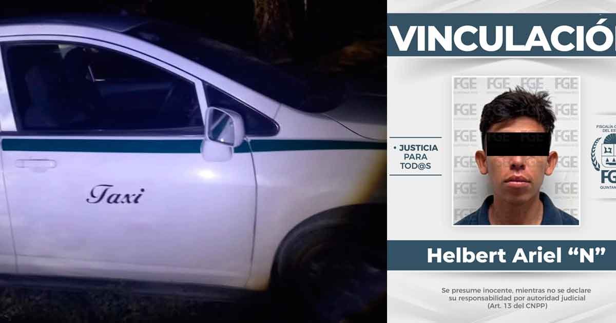 Photograph of Helbert Ariel N, suspect in Cancun taxi murder