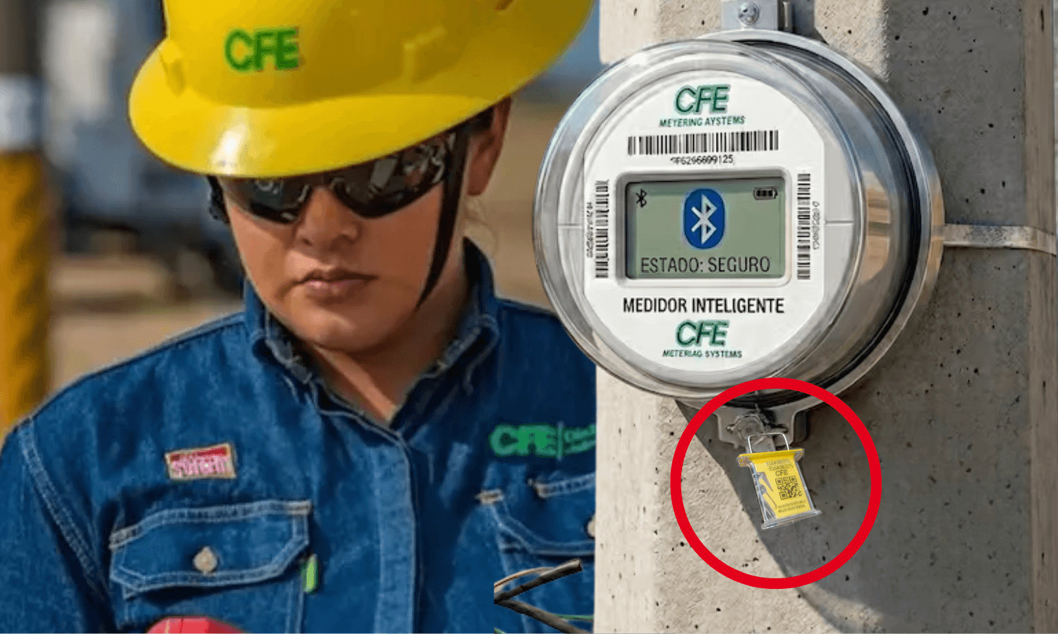 A fake CFE security lock being sold on an e-commerce platform