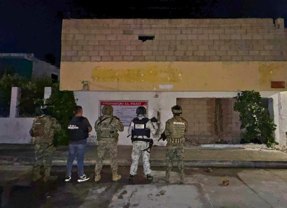 Evidence bags containing drugs seized during raids in Quintana Roo
