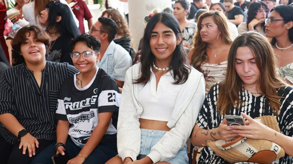 Officials at a gender identity campaign event in Cancún, Quintana Roo