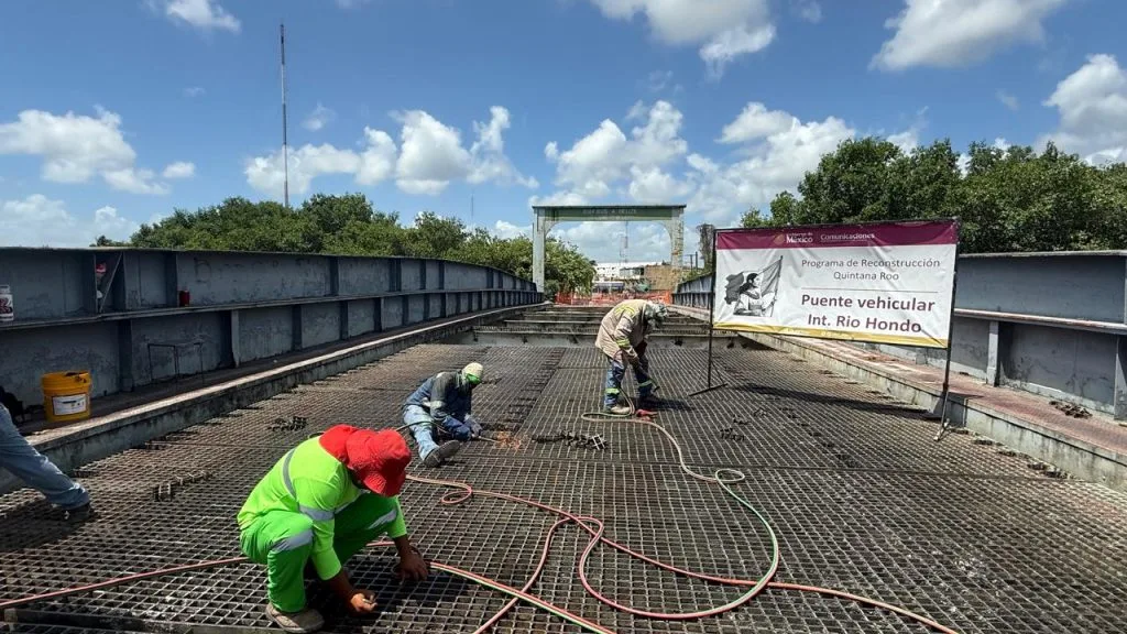 Workers paving a highway in Quintana Roo, Mexico