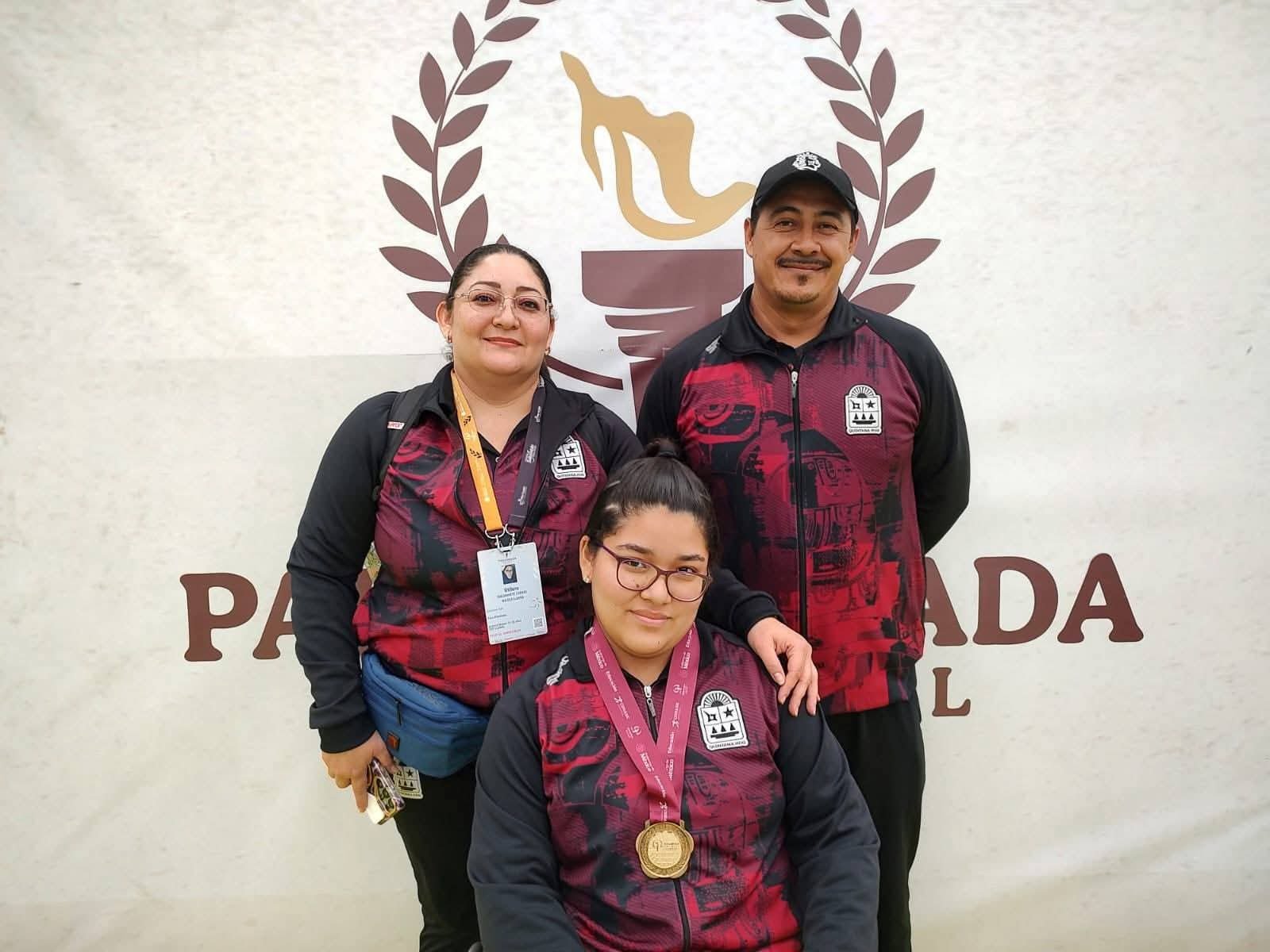 Iliana Poot Navarrete, a para-athlete from Tulum, competing in shot put
