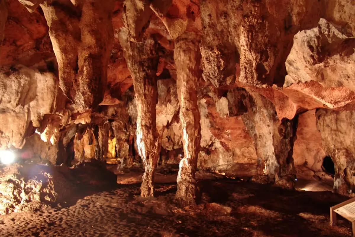Entrance to the Loltun Caves in Oxkutzcab, Yucatan, closed since 2020