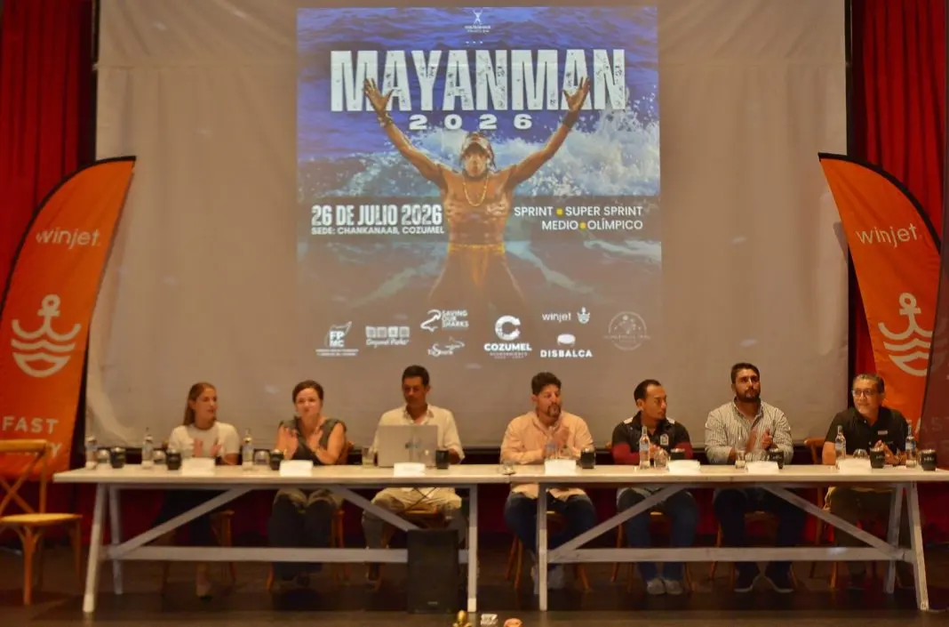 press conference for the mayanman 2006 on Cozumel