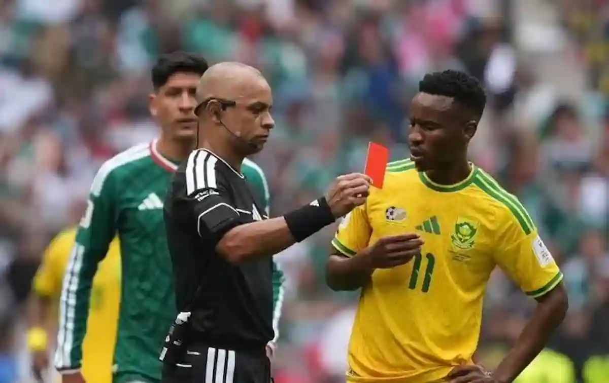Players from Mexico and South Africa clash during the 2026 World Cup opening match at Estadio Azteca
