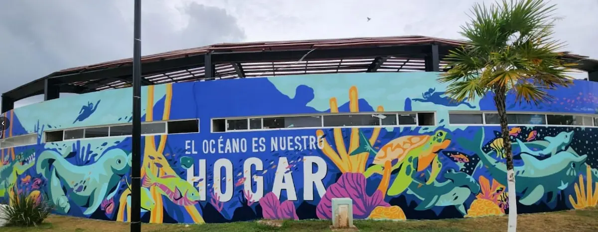 Commemorative mural unveiled during the 14th Ocean Festival in Puerto Morelos, Quintana Roo