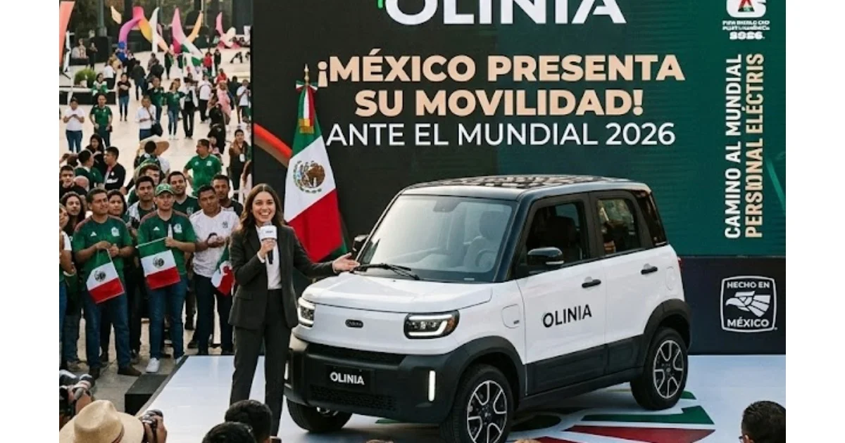 Concept image of the Olinia electric car prototype, a Mexican-developed vehicle