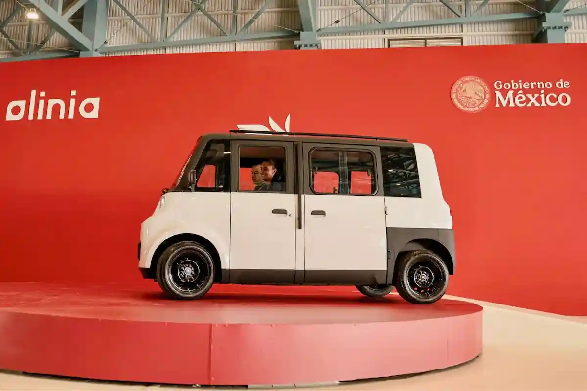 Small electric vehicle Olinia prototype on display