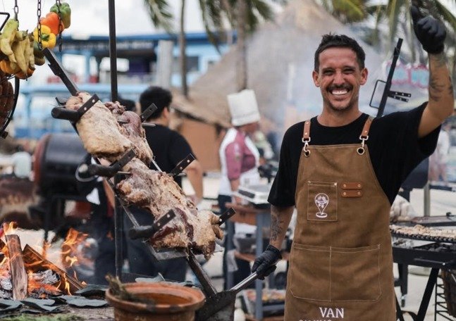 Grill masters cooking at Playa Grill Fest 2026 in Playa del Carmen