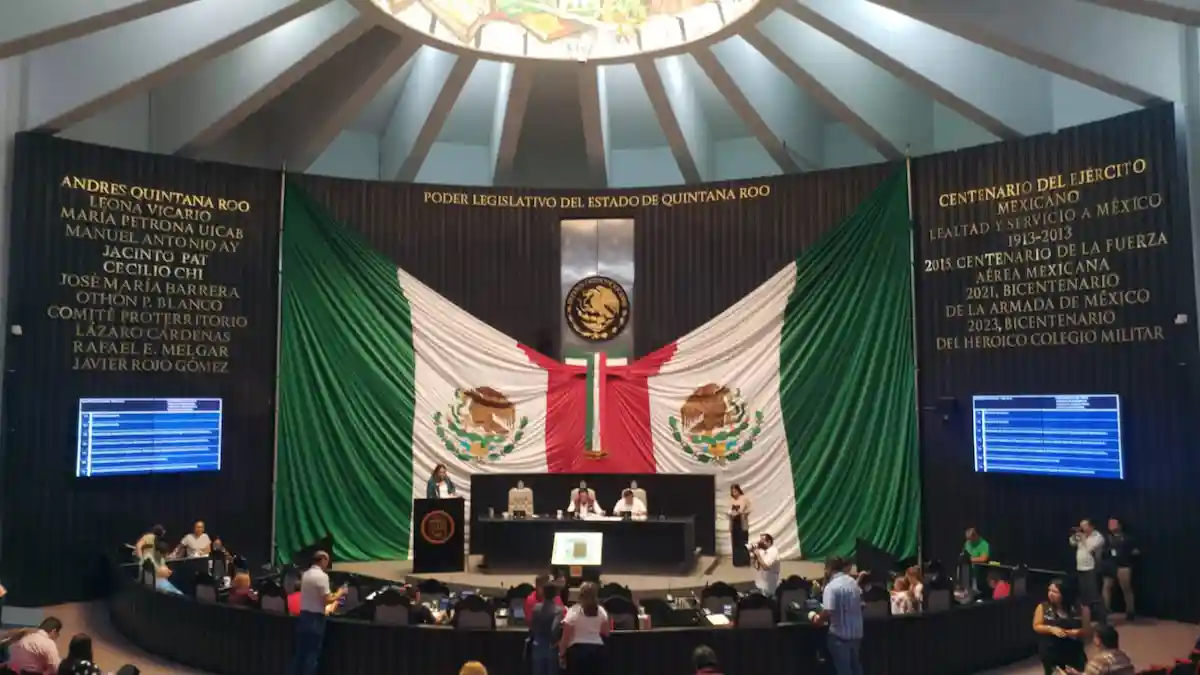 Lawmakers during a session at the Quintana Roo Congress in Chetumal