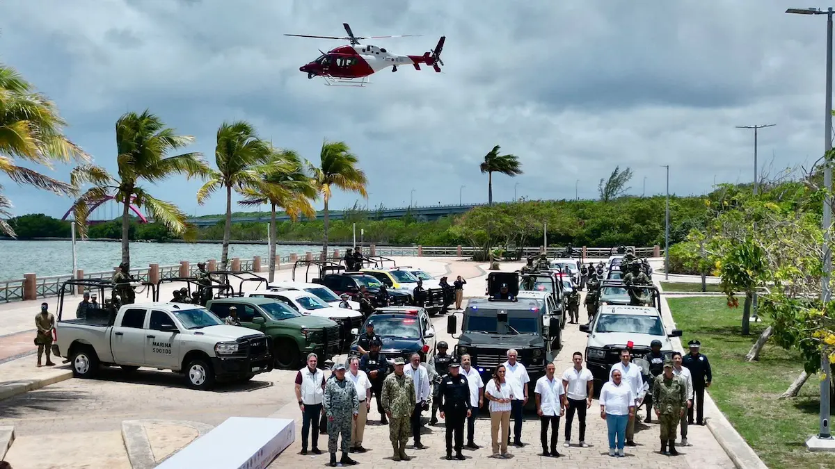 Governor Mara Lezama launches security operation at Malecón Tajamar in Cancún