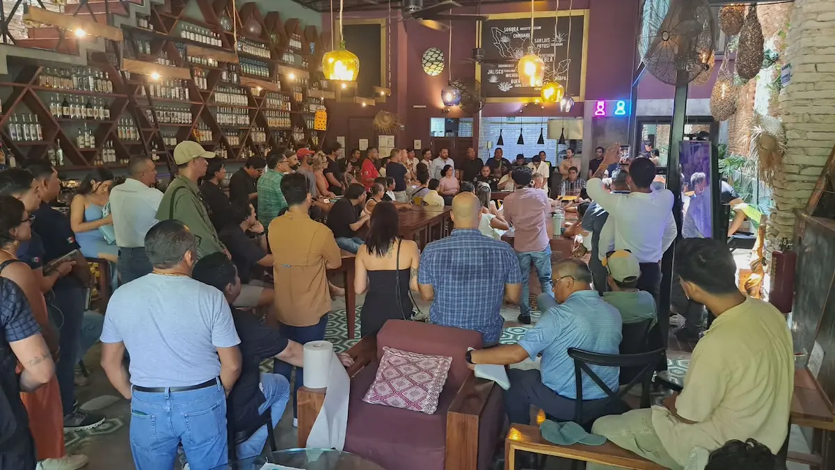 Business leaders and municipal officials meeting in Aldea Zama, Tulum