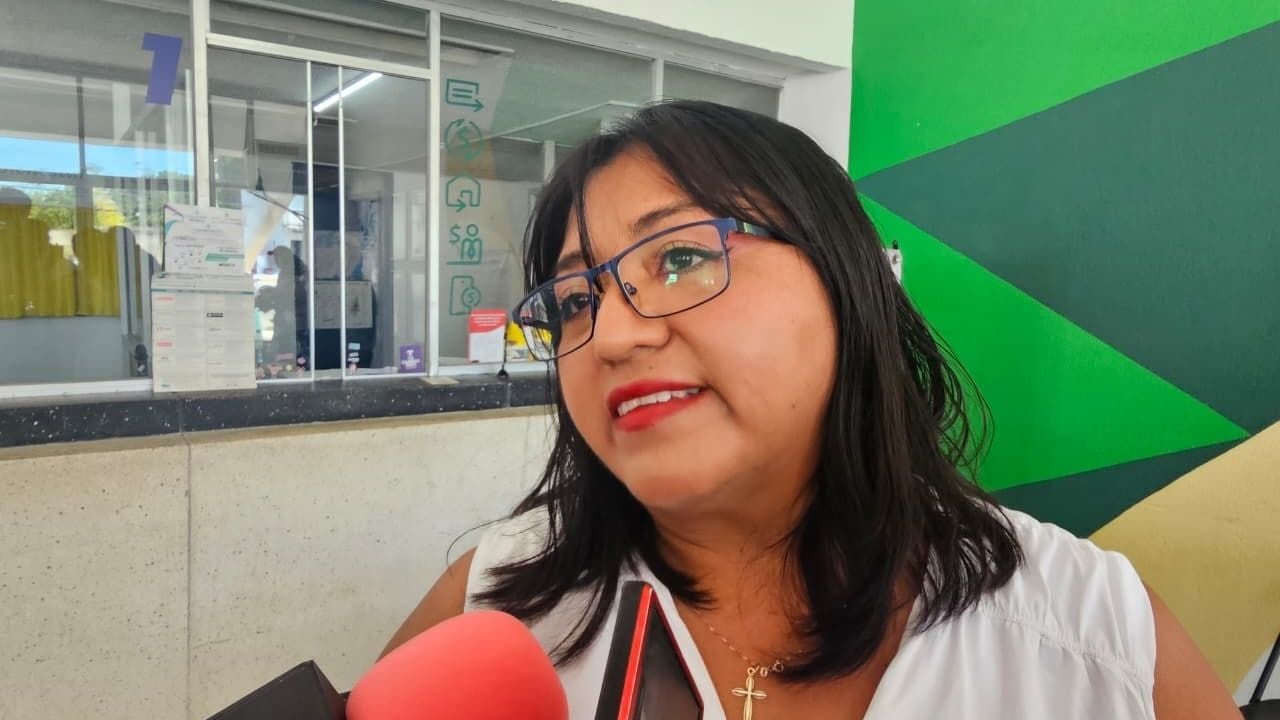 Venancia Ko Chuc, head of the INPI office in Quintana Roo, speaks during an interview.