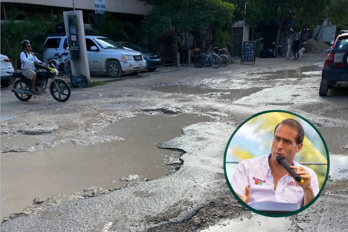 terrible road conditions in Tulum