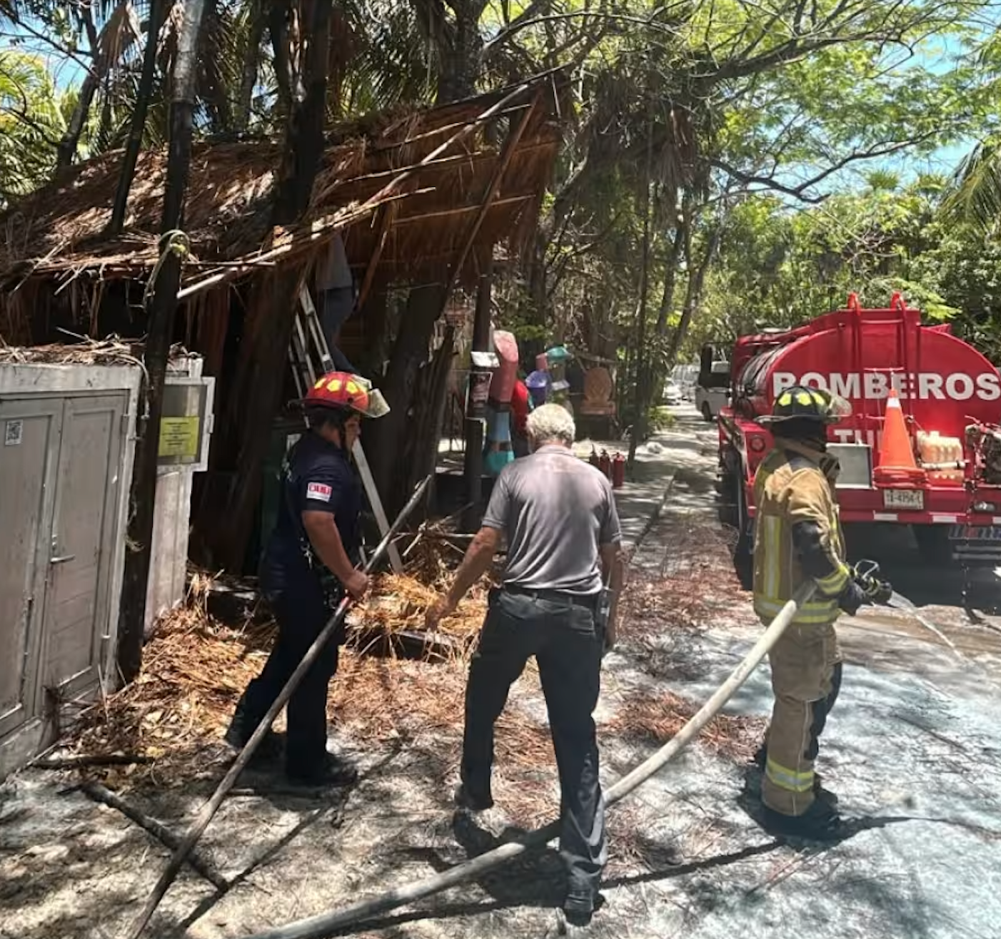 Fire Damages Palapa Roof at Hartwood Restaurant in Tulum